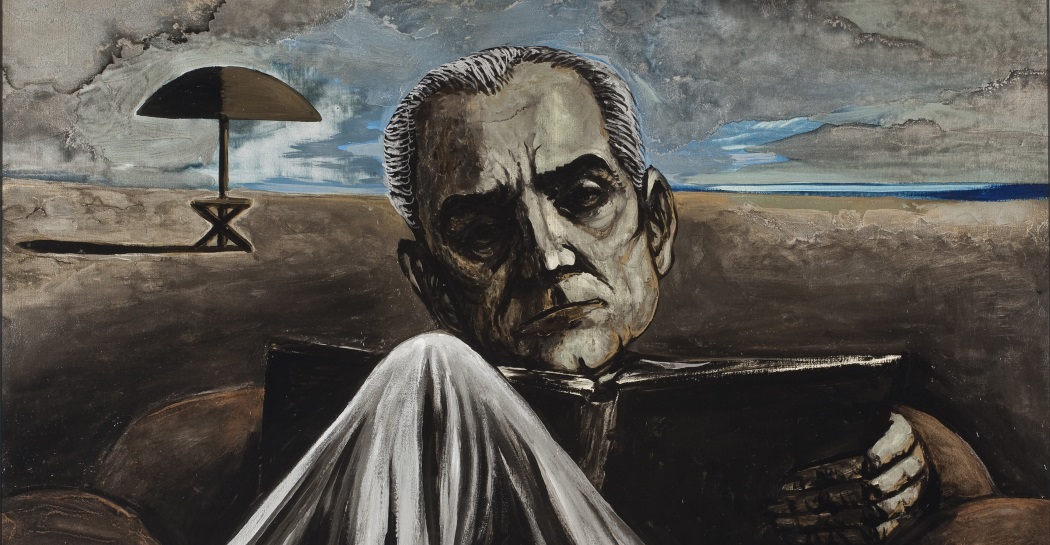 particolare del Ritratto di Moravia di SERGIO VACCHI, 1969 particolare del Ritratto di Moravia di SERGIO VACCHI, 1969